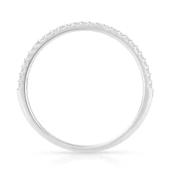 Alliance or 750 blanc demi-tour diamants