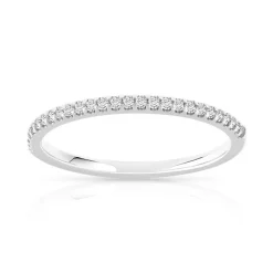Alliance or 750 blanc demi-tour diamants