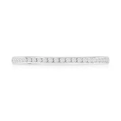 Alliance or 750 blanc demi-tour diamants 0.15 ct 1.8 mm