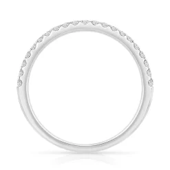 Alliance or 750 blanc demi-tour diamants 0.25 ct 2 mm