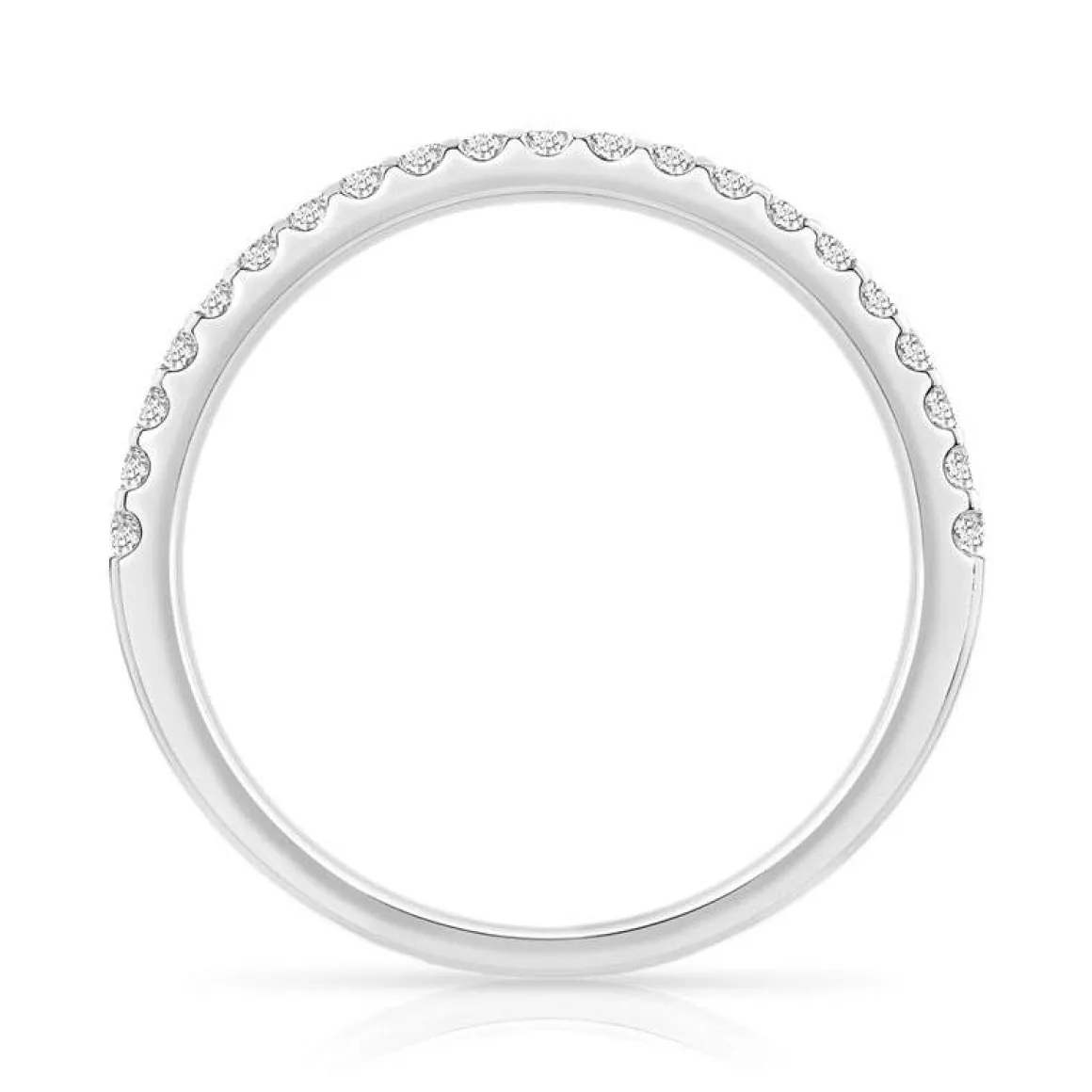 Alliance or 750 blanc demi-tour diamants 0.25 ct 2 mm