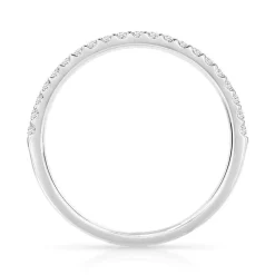 Alliance or 750 blanc demi-tour diamants