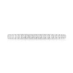 Alliance or 750 blanc demi-tour diamants