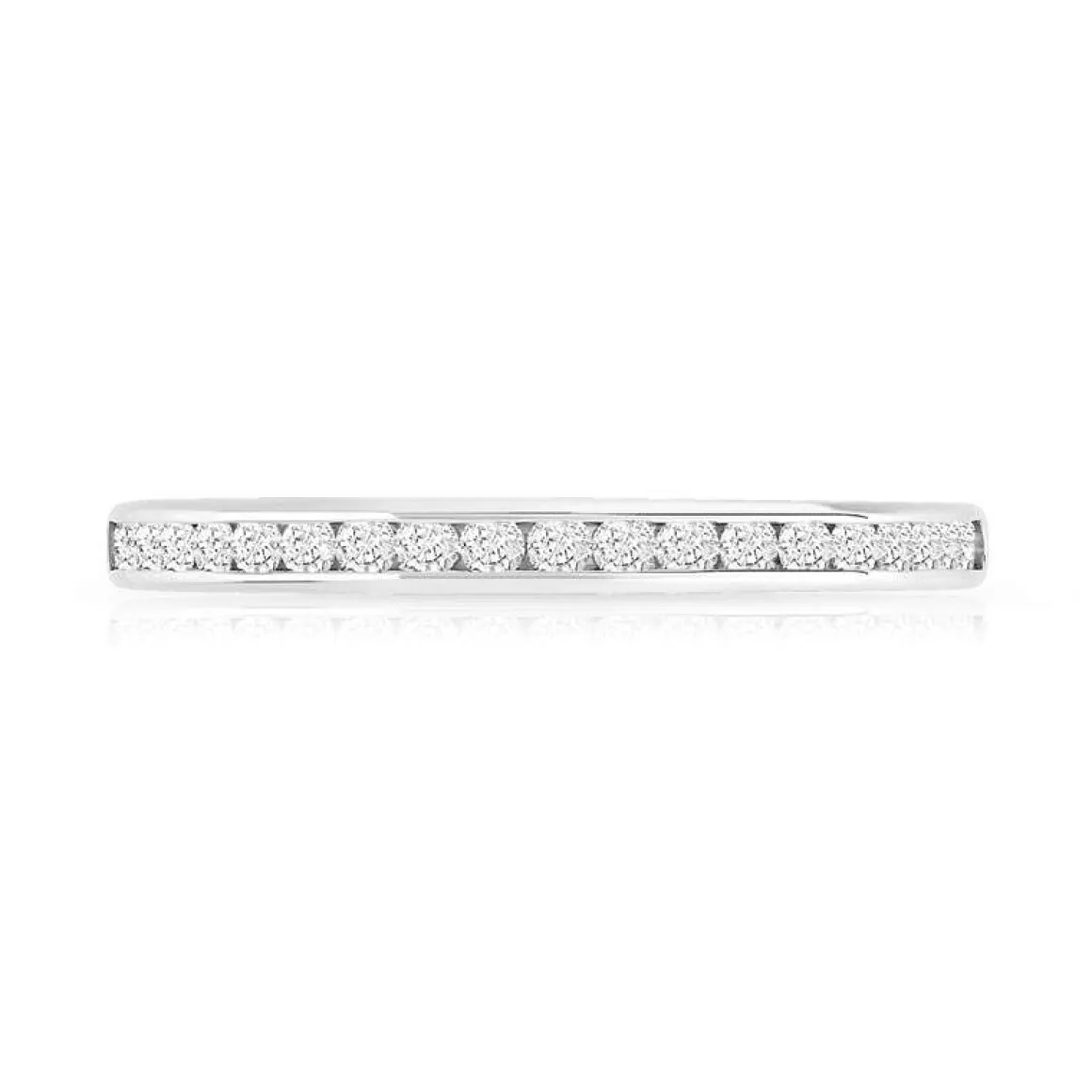 Alliance or 750 blanc demi-tour diamants 0.25 ct 2.1 mm