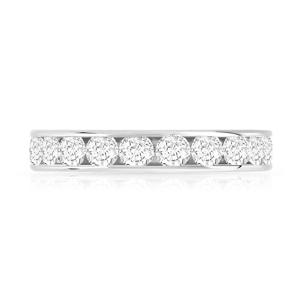 Alliance or 750 blanc diamant H/SI