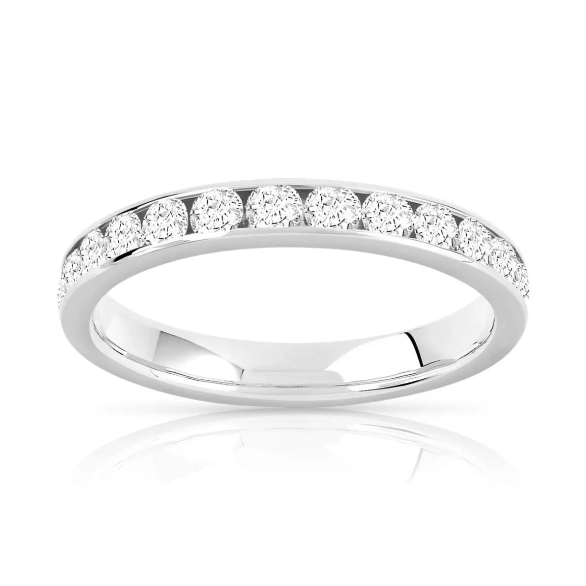 Alliance or 750 blanc diamant H/SI