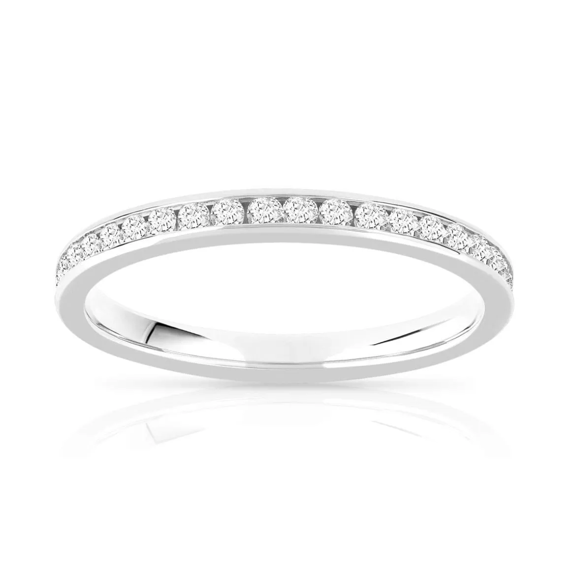 Alliance or 750 blanc diamant H/SI
