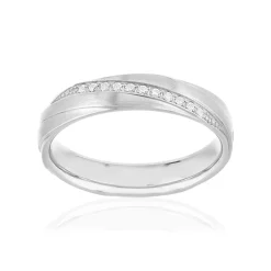 Alliance or 750 blanc diamants
