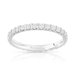 Alliance or 750 blanc diamants synthétiques 0.75 carat