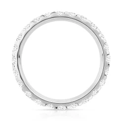 Alliance or 750 blanc diamants synthétiques 1.50 ct 3.1 mm