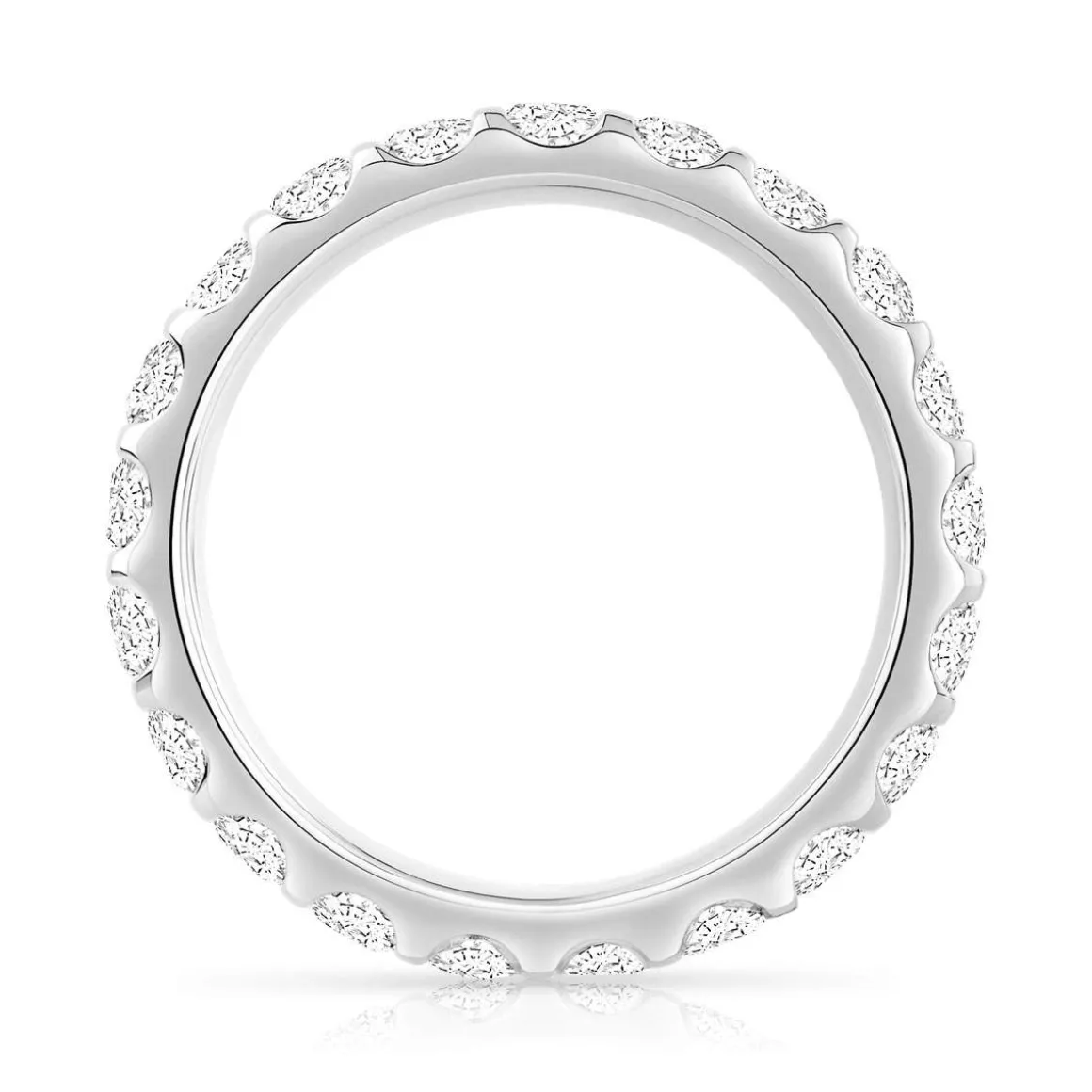 Alliance or 750 blanc diamants synthétiques total 1.50 carat