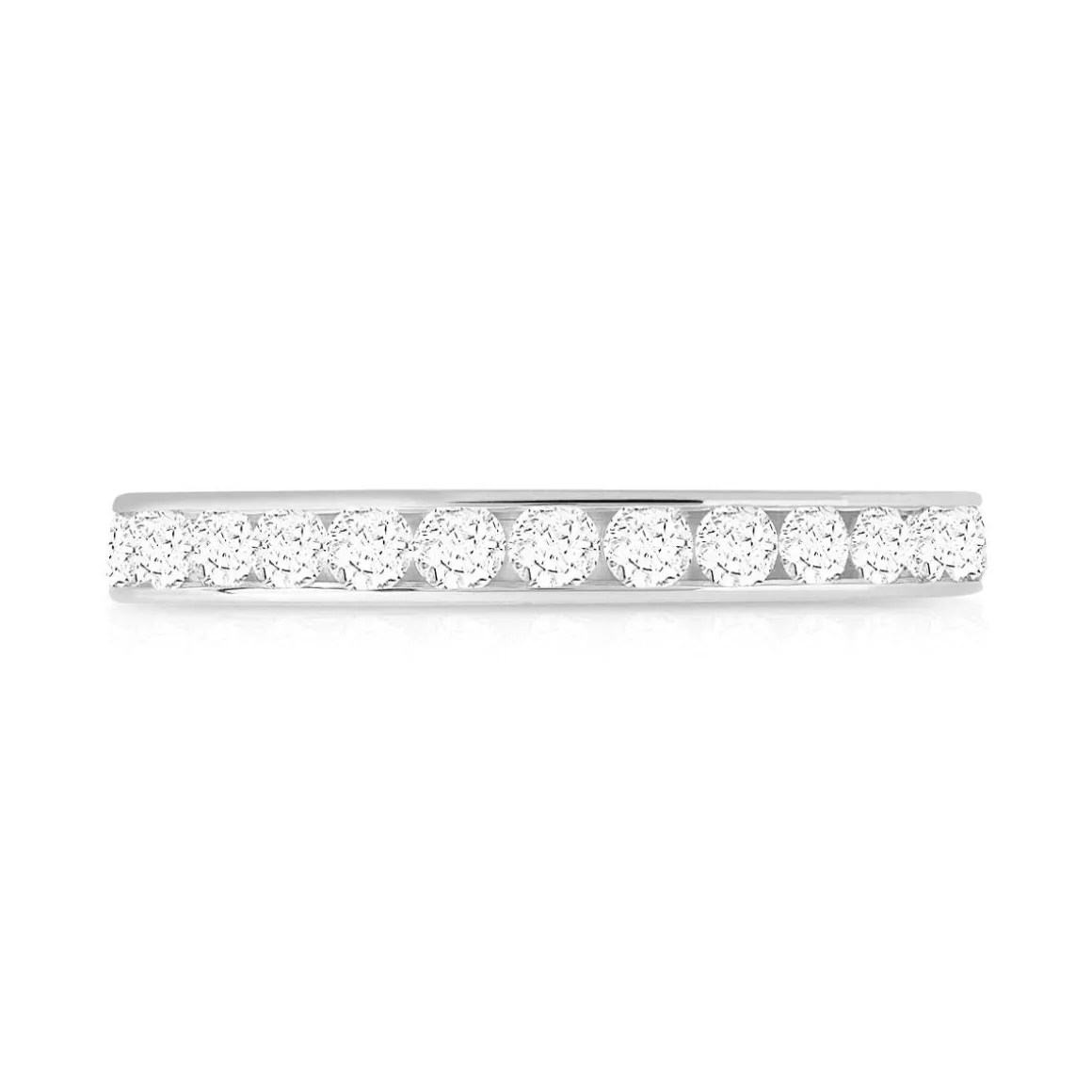 Alliance or 750 blanc diamants synthétiques 1 ct 2.7 mm