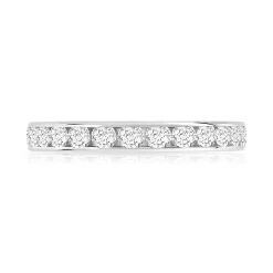 Alliance or 750 blanc diamants synthétiques 1.50 carat