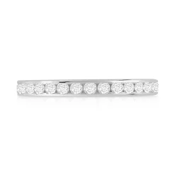 Alliance or 750 blanc diamants synthétiques 0.75ct