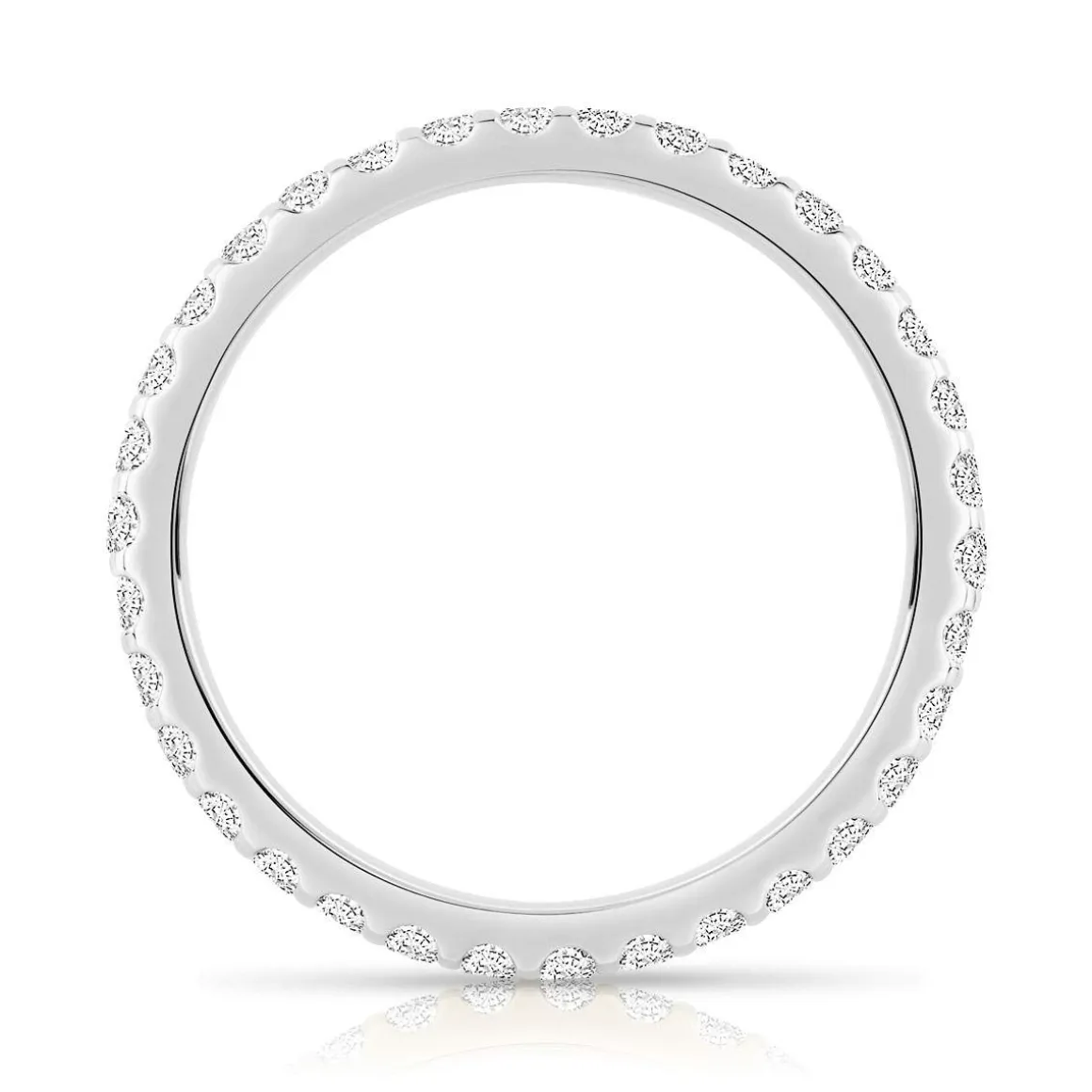 Alliance or 750 blanc diamants synthétiques 0.75 carat
