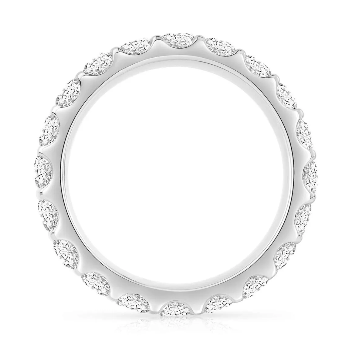 Alliance or 750 blanc diamants synthétiques total 2 carats