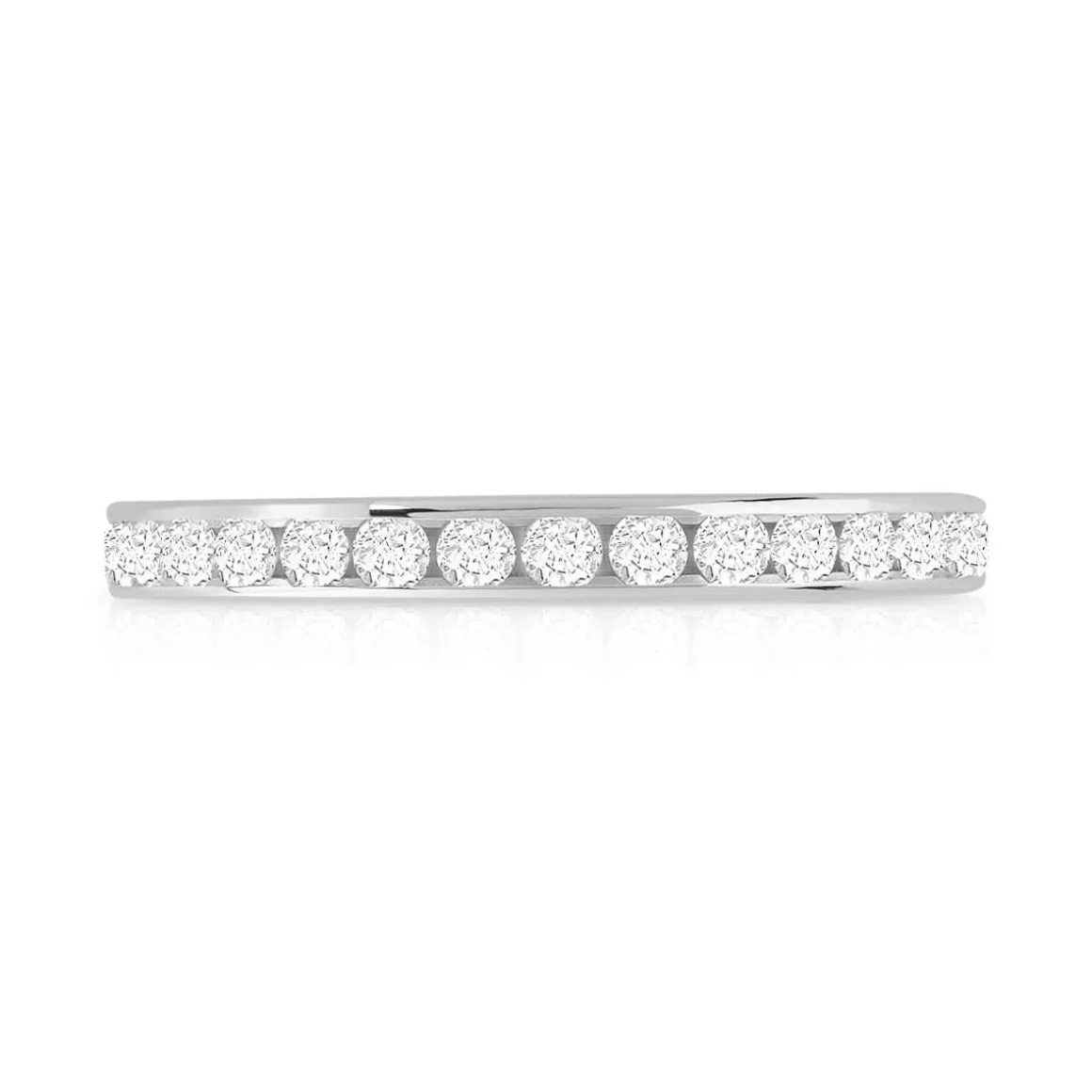 Alliance or 750 blanc tour complet diamants 2.5mm