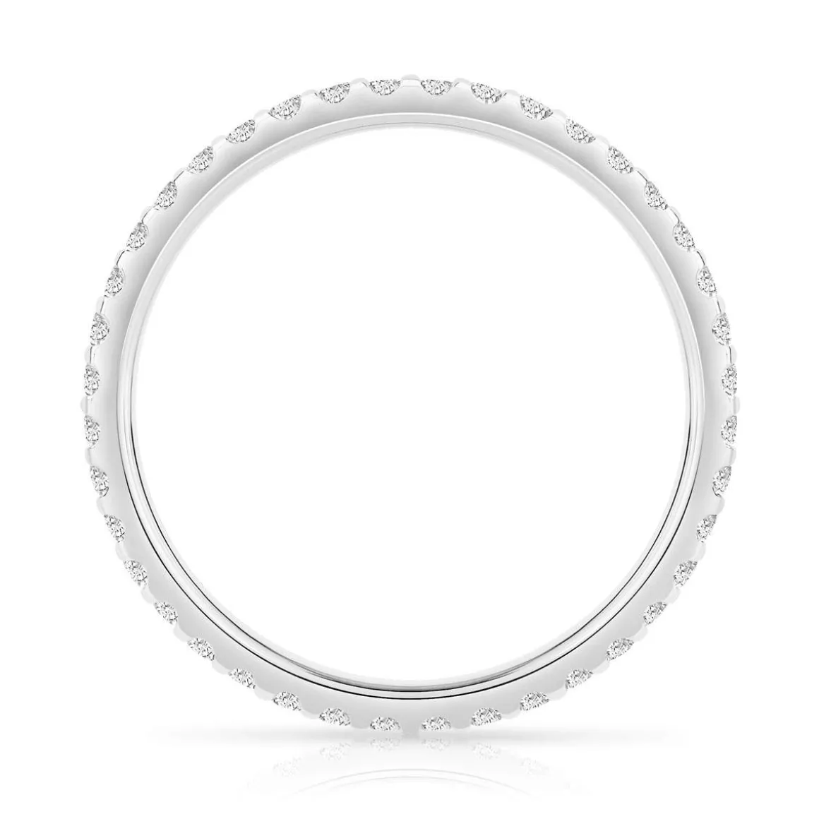 Alliance or 750 blanc tour complet diamants synthétiques 0,50 carat