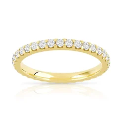 Alliance or 750 jaune diamant