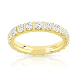 Alliance or 750 jaune diamant