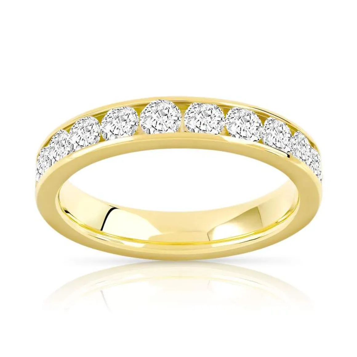 Alliance or 750 jaune diamant