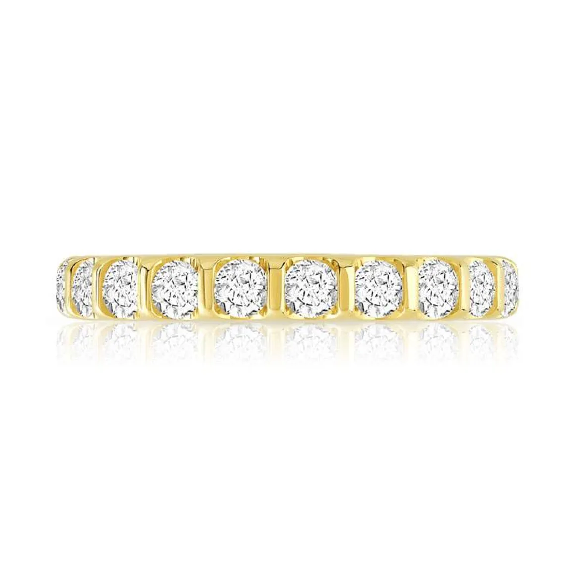 Alliance or 750 jaune diamant