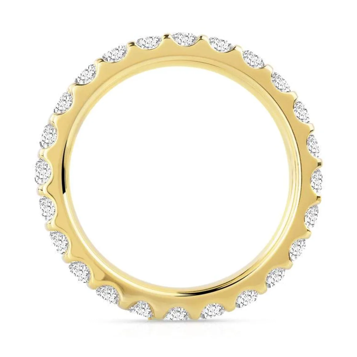Alliance or 750 jaune diamant