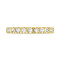 Alliance or 750 jaune diamant