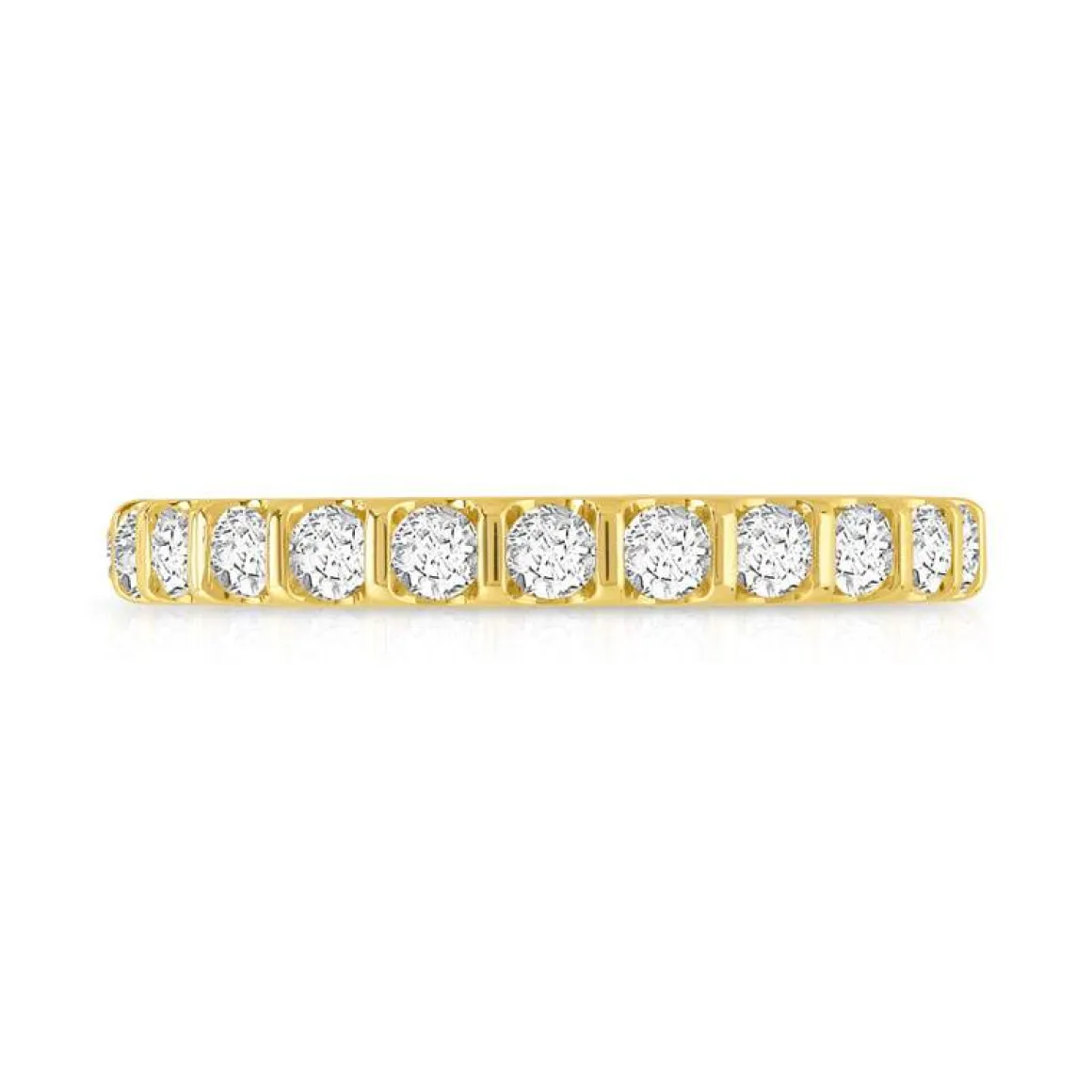 Alliance or 750 jaune diamant