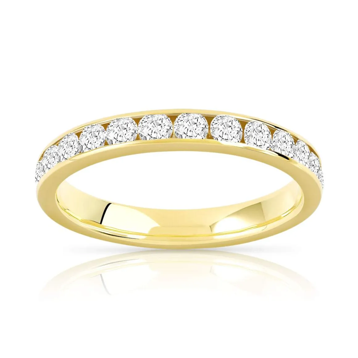 Alliance or 750 jaune diamant H/SI