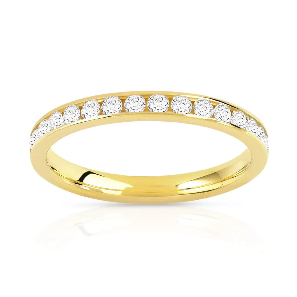 Alliance or 750 jaune diamant H/SI