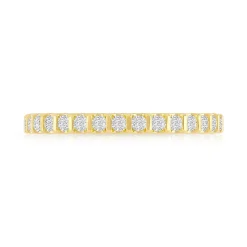 Alliance or 750 jaune diamants synthétiques 0.50ct