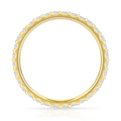 Alliance or 750 jaune diamants synthétiques 0.50ct
