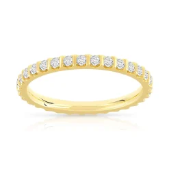 Alliance or 750 jaune diamants synthétiques 0.50ct