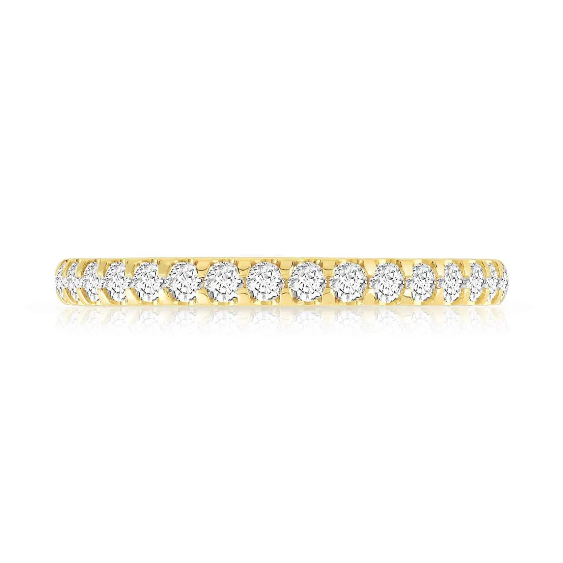 Alliance or 750 jaune diamants synthétiques 0.75 carat