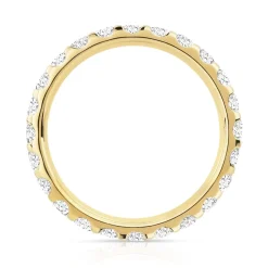 Alliance or 750 jaune diamants synthétiques total 1,50 carat
