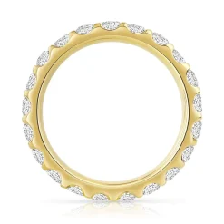 Alliance or 750 jaune diamants synthétiques total 1.50 carat