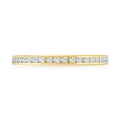 Alliance or 750 jaune diamant synthétiques 0.50 ct