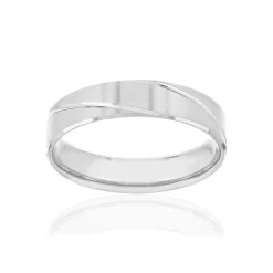 Alliance platine 950 blanc 5 mm