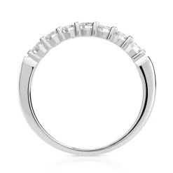 Alliance platine 950 demi-tour diamants 2,9 mm