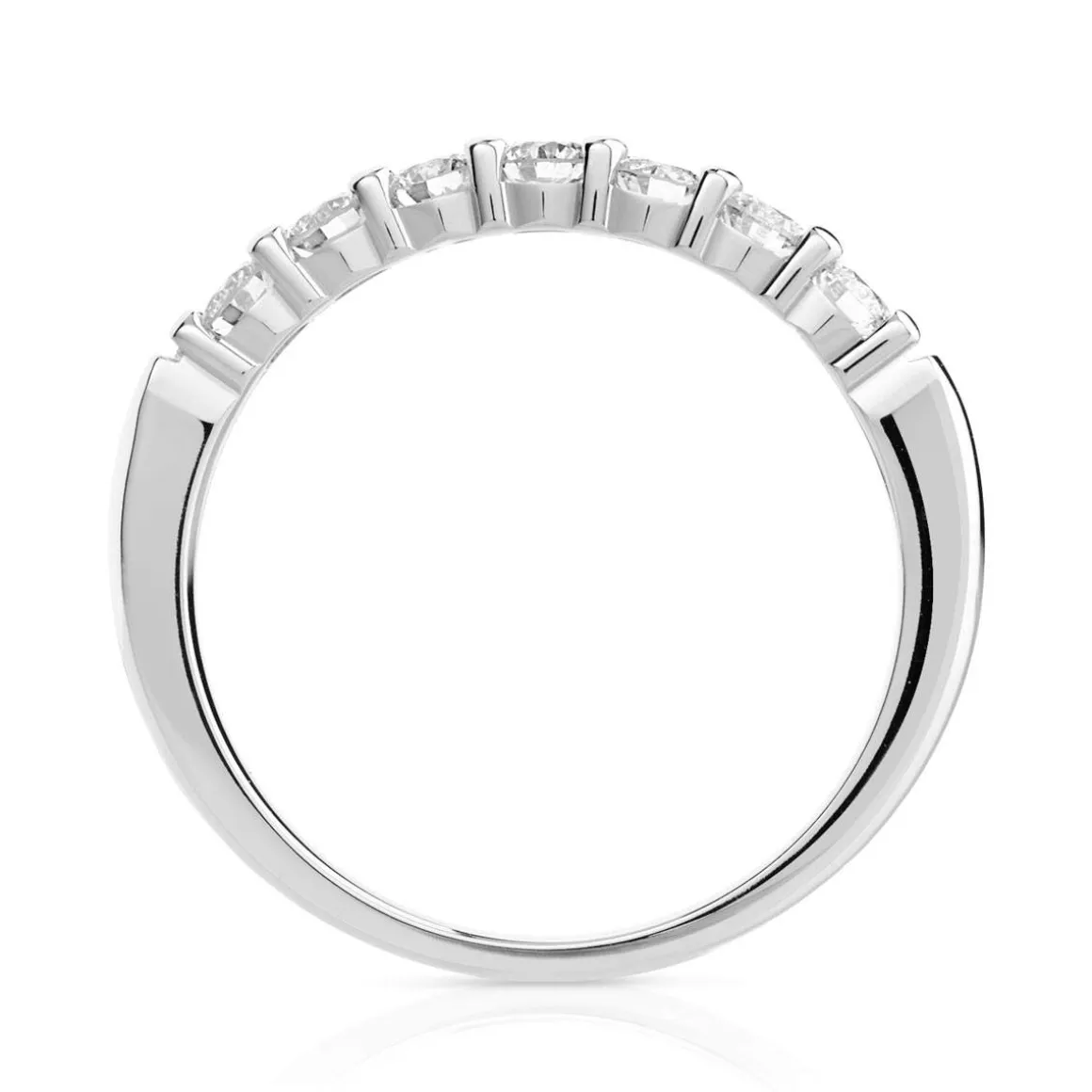 Alliance platine 950 demi-tour diamants 2,9 mm