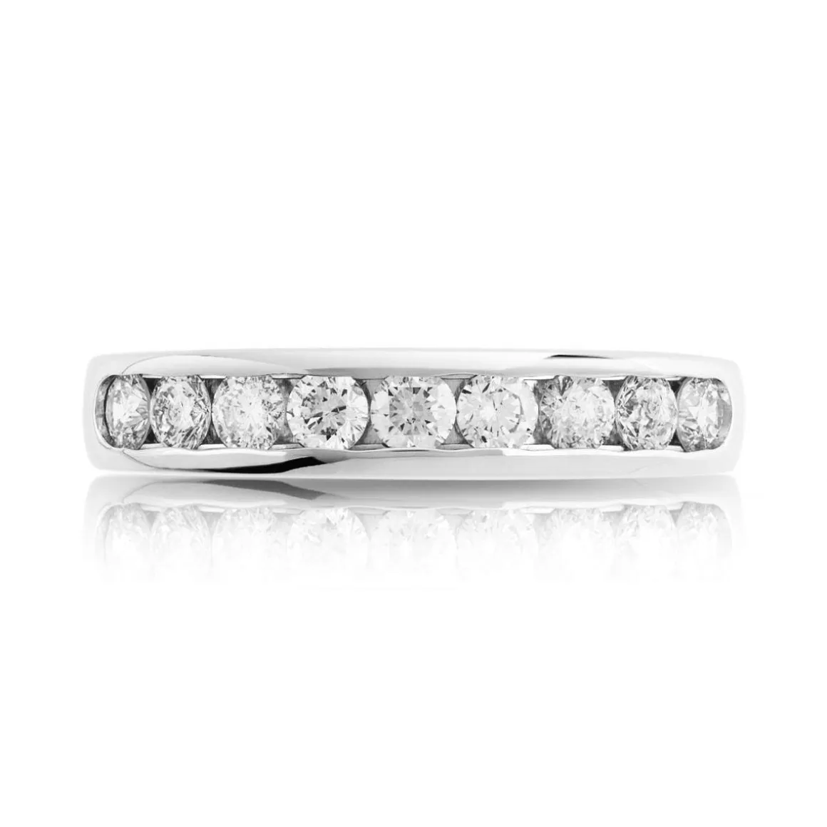 Alliance platine 950 demi-tour diamants 3,8 mm