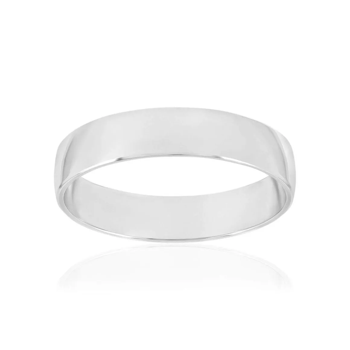 Alliance ruban 1/2 bombé 4 mm or 375 blanc