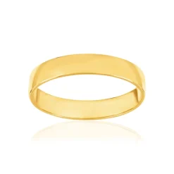Alliance ruban confort 1/2 bombé or 375 jaune 4 mm