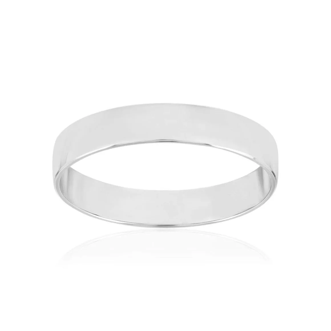 Alliance ruban confort 1/2 bombé or 375 blanc 4 mm
