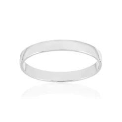Alliance ruban confort 1/2 bombé or 375 blanc 3 mm