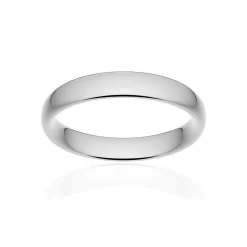 Alliance ruban confort platine 950 poli 4 mm