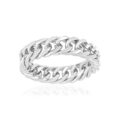 Bague acier gris
