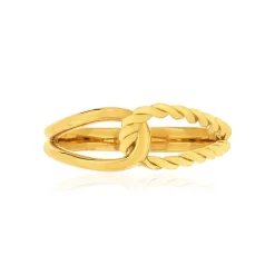 Bague acier jaune