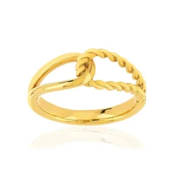 Bague acier jaune